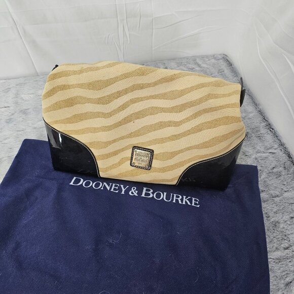 Dooney & Bourke Signature Jacquard Hand Bag Zebra Print Hobo Purse with Dust Bag - Picture 5 of 10